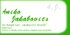 aniko jakabovits business card